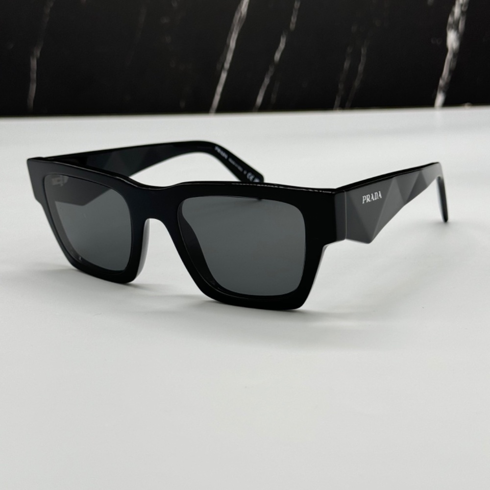 NEW SPR A06 16K08Z PRADA PRA06S 16K08Z UNISEX SUNGLASSES PR A06S 16K08Z BLACK - Picture 2 of 10